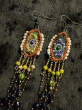 Tribal Colorful Stone Beaded Earrings – Handcrafted Bohemian Spirit」