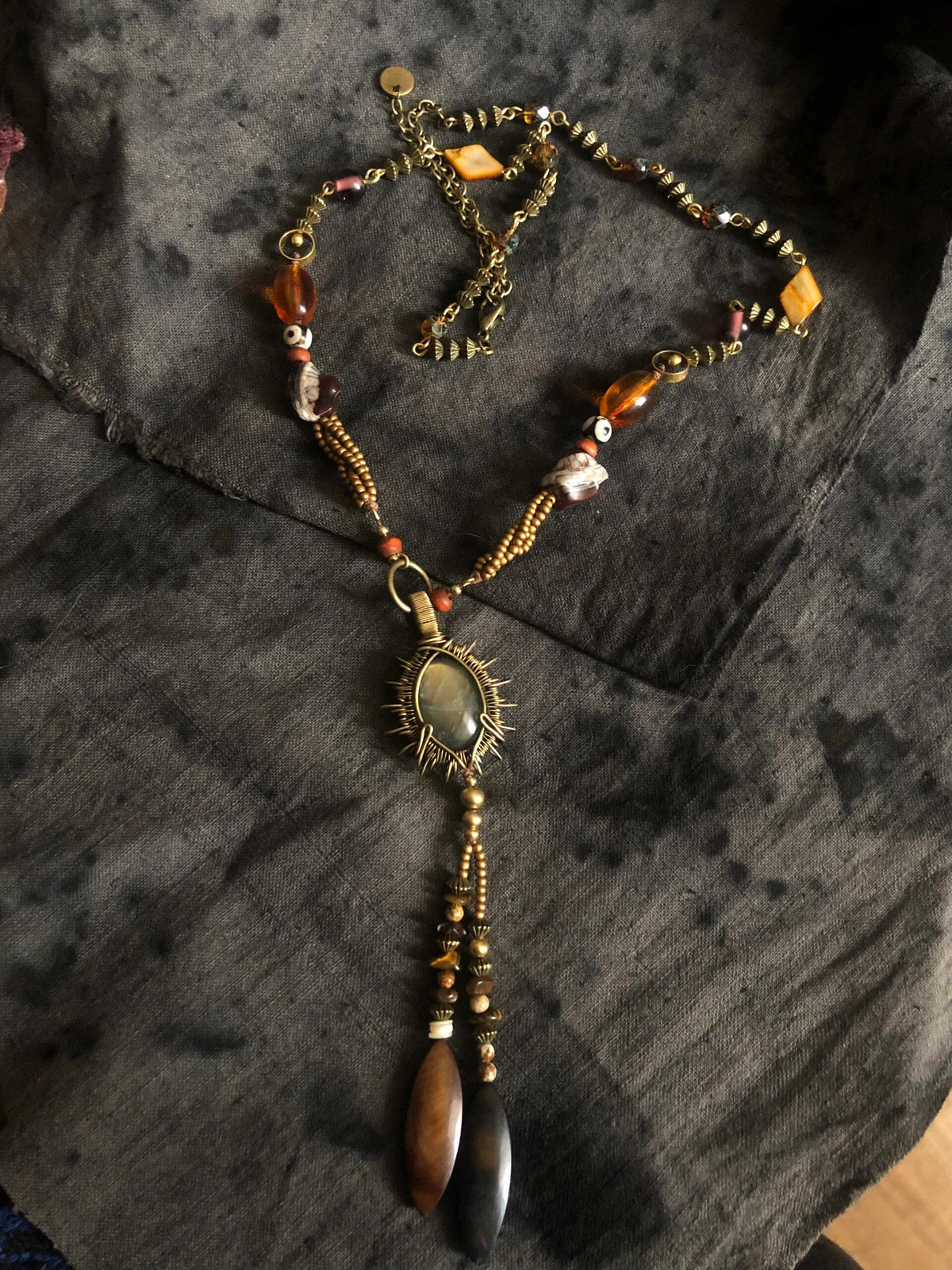 Hippie Tribal Wilderness Princess Necklace – Free-Spirited Earth Magic」