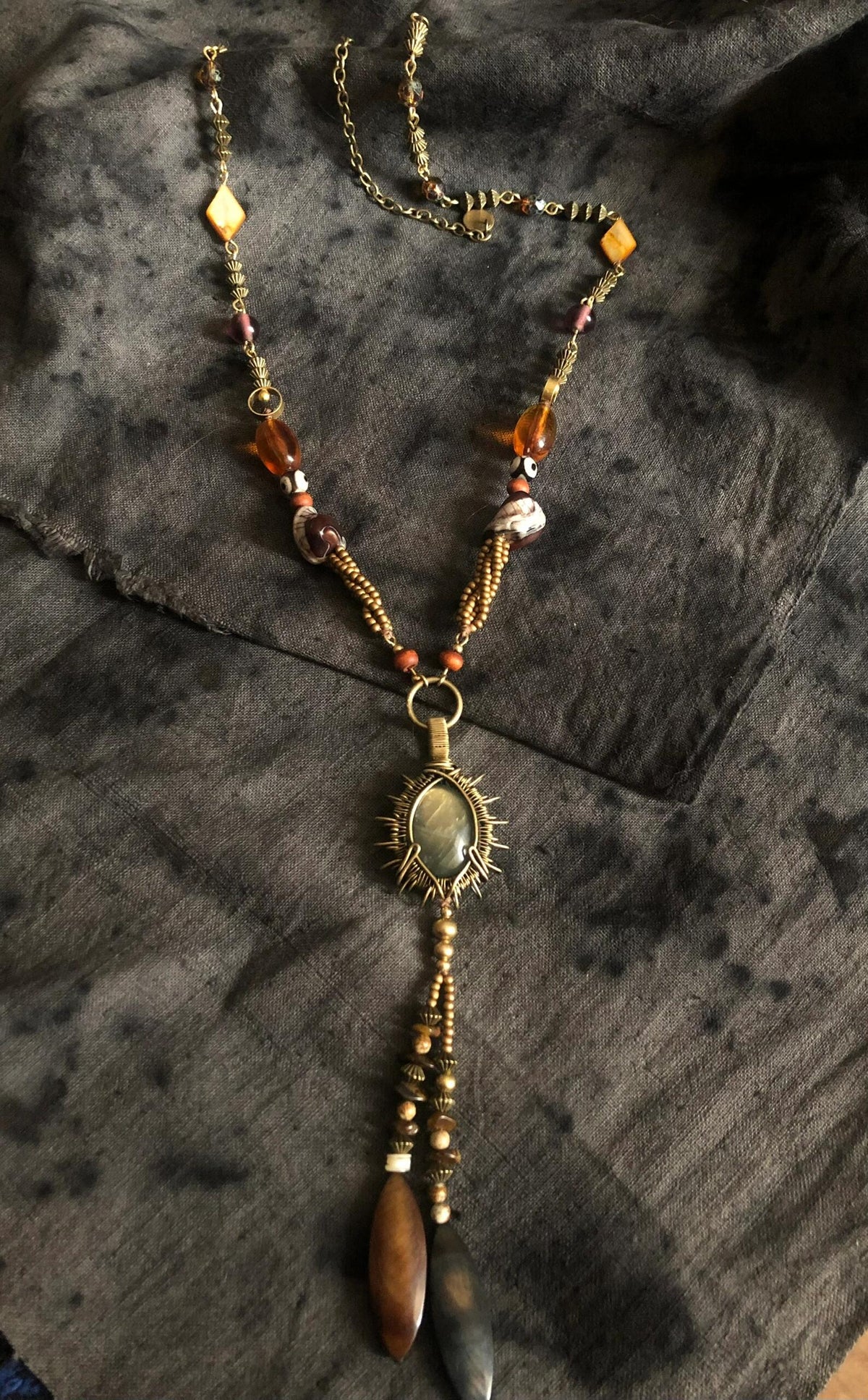 Hippie Tribal Wilderness Princess Necklace – Free-Spirited Earth Magic」