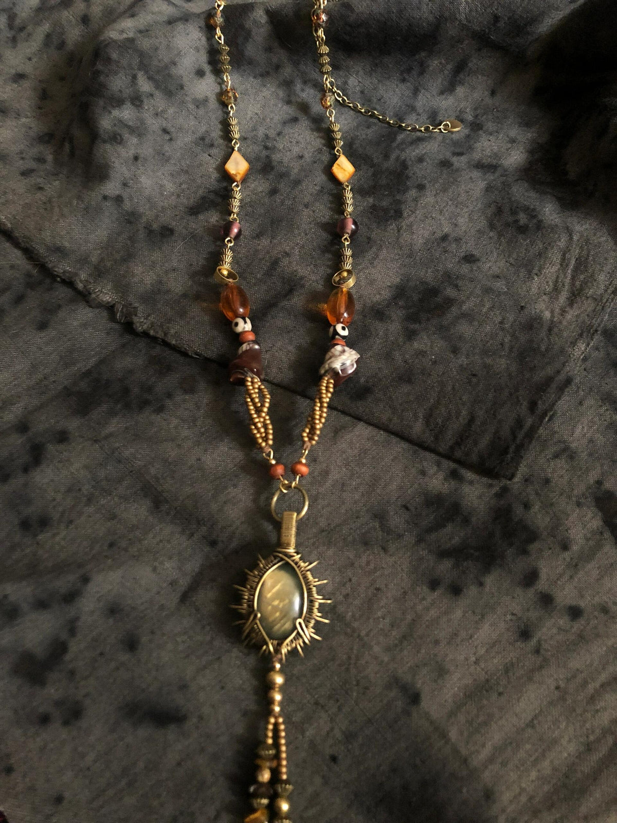 Hippie Tribal Wilderness Princess Necklace – Free-Spirited Earth Magic」
