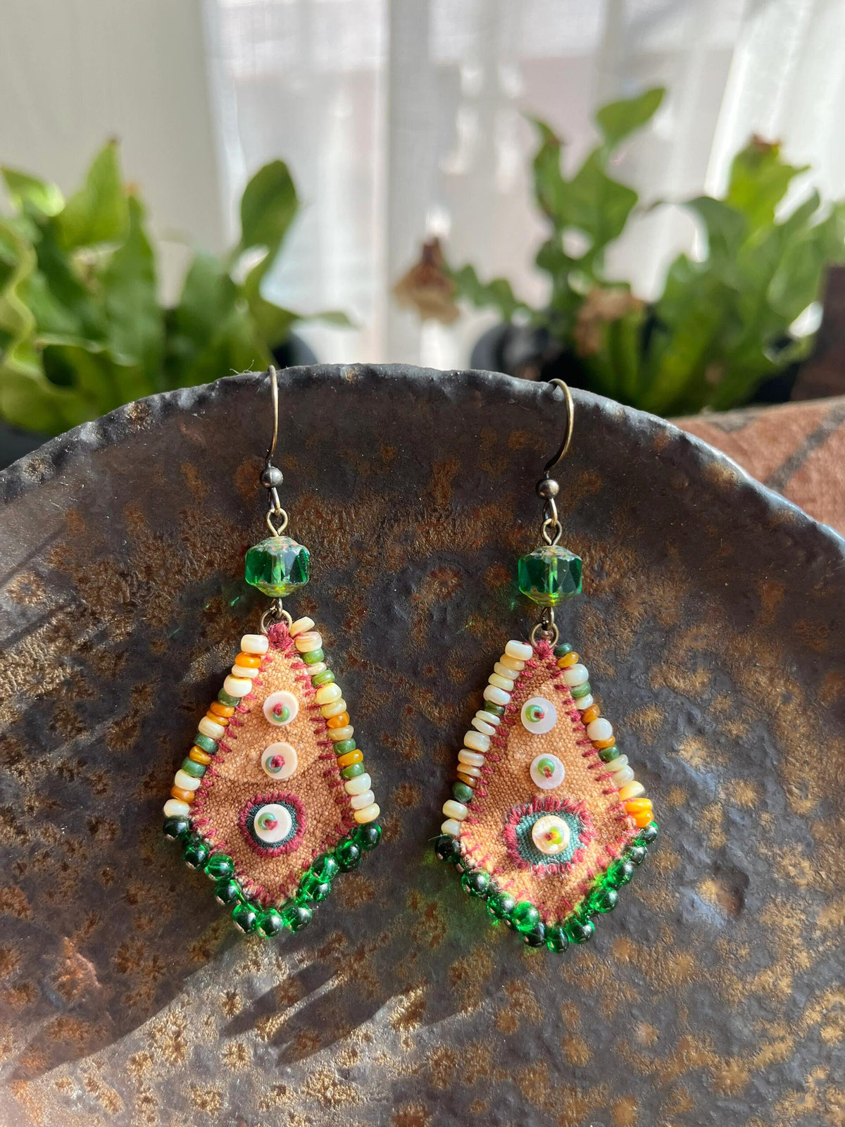 Bohemian Dream Weaver Necklace – Mini Fabric House Beaded Charm