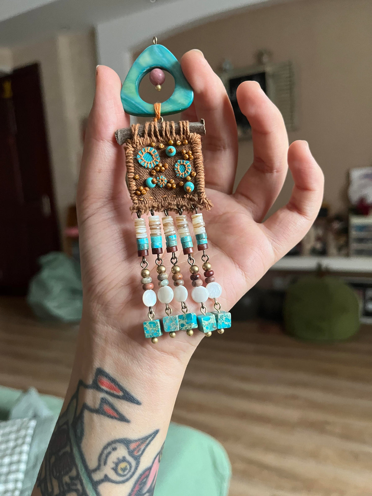 Nomadic Windchime Necklace – Tribal Prairie Dreamcatcher